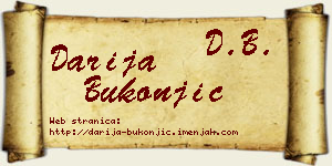 Darija Bukonjić vizit kartica